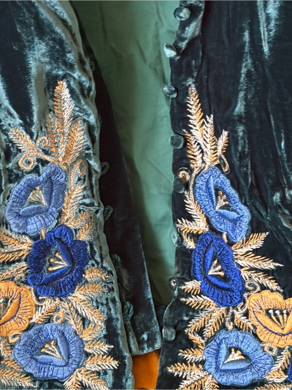 Chasing Unicorns 'Riders On The Storm' Velvet Jacket - Emerald - Small - NWT - Picture 14 of 16